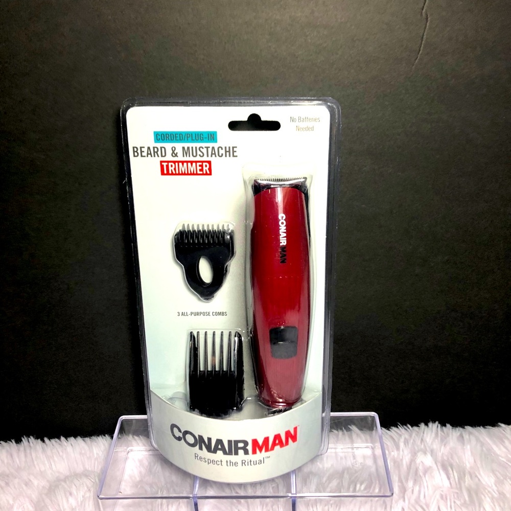 Conair GMT8RCS Beard and Mustache Trimmer - Red
